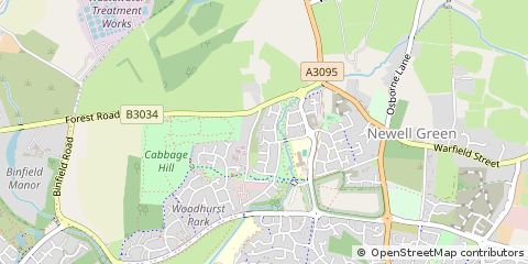 Map of Bracknell, Berkshire