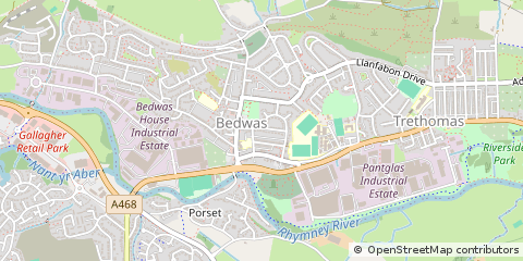 Map of Caerphilly