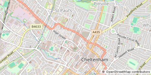 Map of Cheltenham, Gloucestershire