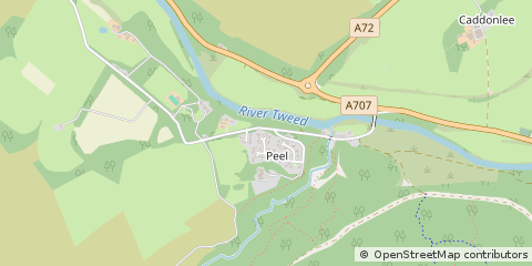 Map of Galashiels, Selkirkshire