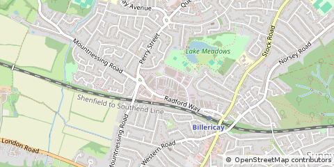 Map of Billericay, Essex