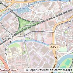 Map of Nottingham, Nottinghamshire