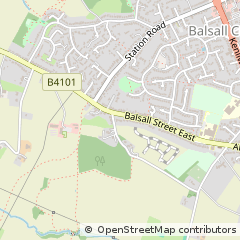 Map of Balsall Street East, Balsall Common