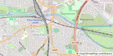 Map of Peterborough, Cambridgeshire