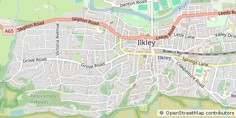 Map of Ilkley, West Yorkshire