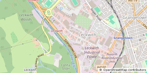 Map of Cardiff, South Glamorgan
