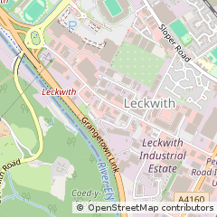 Map of Cardiff, South Glamorgan