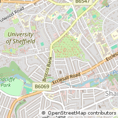 Map of Sheffield