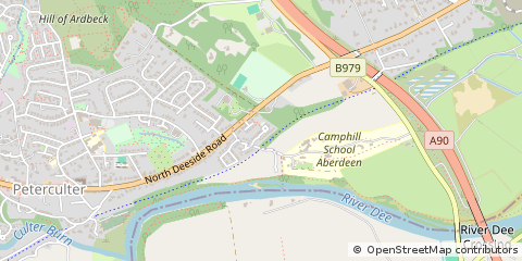 Map of Milltimber, Aberdeenshire