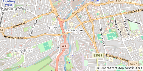 Map of Reading, Berkshire