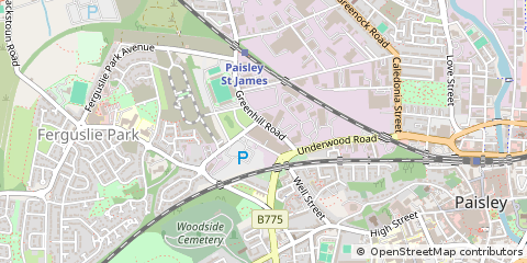 Map of Paisley, Renfrewshire