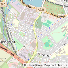 Map of Gravesend, Kent