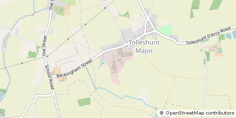 Map of Tolleshunt Major, Essex