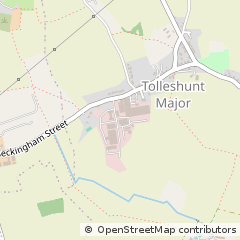 Map of Tolleshunt Major, Essex