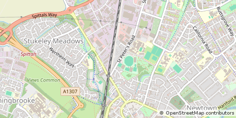 Map of Huntingdon, Cambridgeshire