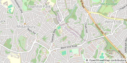 Map of Southampton, Hampshire