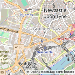 Map of Newcastle Upon Tyne