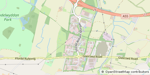 Map of ST. Asaph, Denbighshire