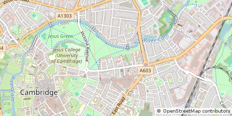 Map of Cambridge, Cambridgeshire