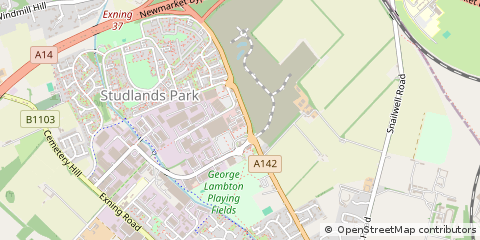 Map of Newmarket, Suffolk