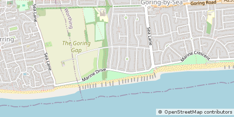 Map of Worthing, West Sussex
