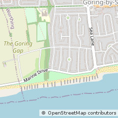 Map of Worthing, West Sussex