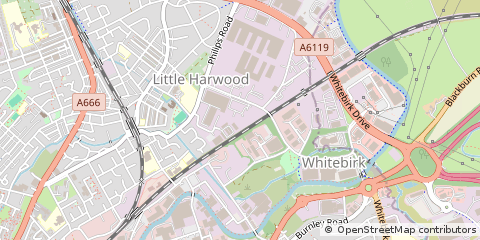 Map of Blackburn, Lancashire