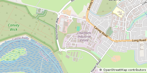 Map of Canvey Island, Essex