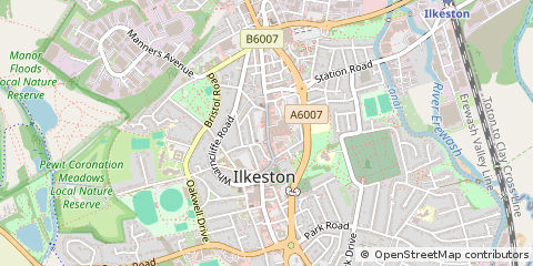 Map of Ilkeston, Derbyshire