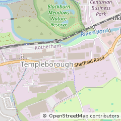 Map of Rotherham, Yorkshire