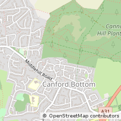 Map of Wimborne, Dorset