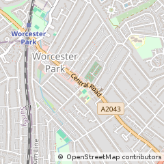 Map of Worcester Park
