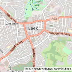 Map of Leek, Staffordshire