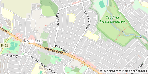 Map of Hayes, Middlesex