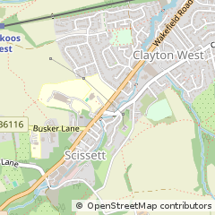 Map of Huddersfield, West Yorkshire