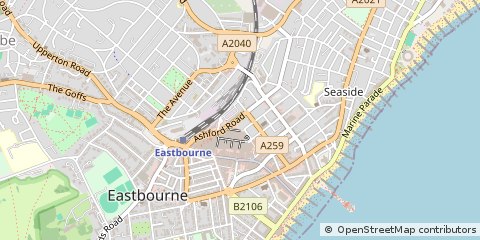 Map of Eastbourne
