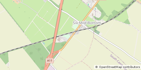 Map of SIX Mile Bottom, Cambridgeshire