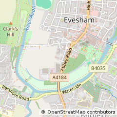 Map of Evesham, Worcestershire