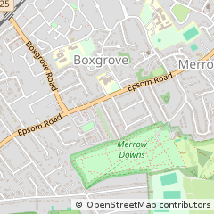 Map of Guildford, Surrey