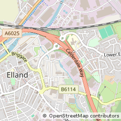 Map of Halifax, West Yorkshire