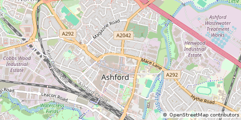 Map of Ashford, Kent