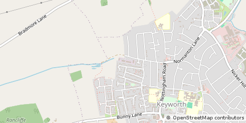 Map of Nottingham, Nottinghamshire
