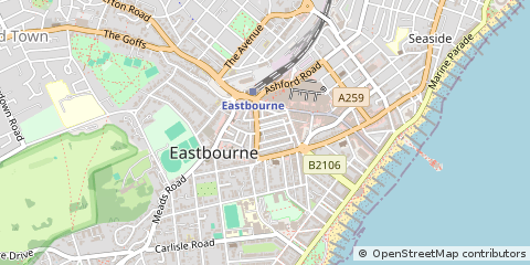 Map of Eastbourne, East Sussex