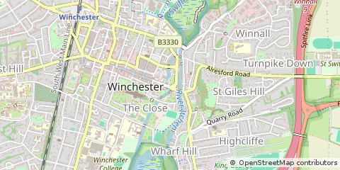 Map of Winchester, Hampshire