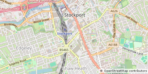 Map of Stockport, Cheshire