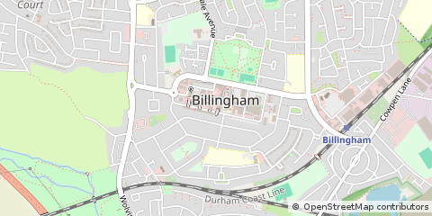 Map of Billingham, Cleveland