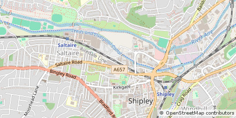 Map of Shipley, West Yorkshire
