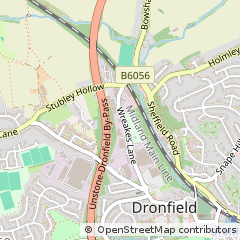 Map of Wreakes Lane, Dronfield
