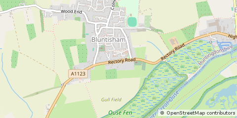 Map of Bluntisham, Cambridgeshire