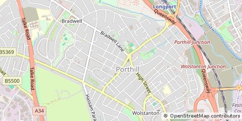 Map of Porthill